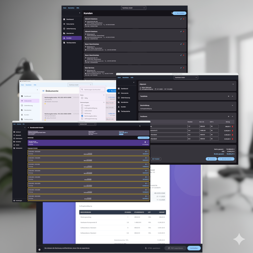 AGYNAMIX Invoicer on Windows, MacOS, and Linux